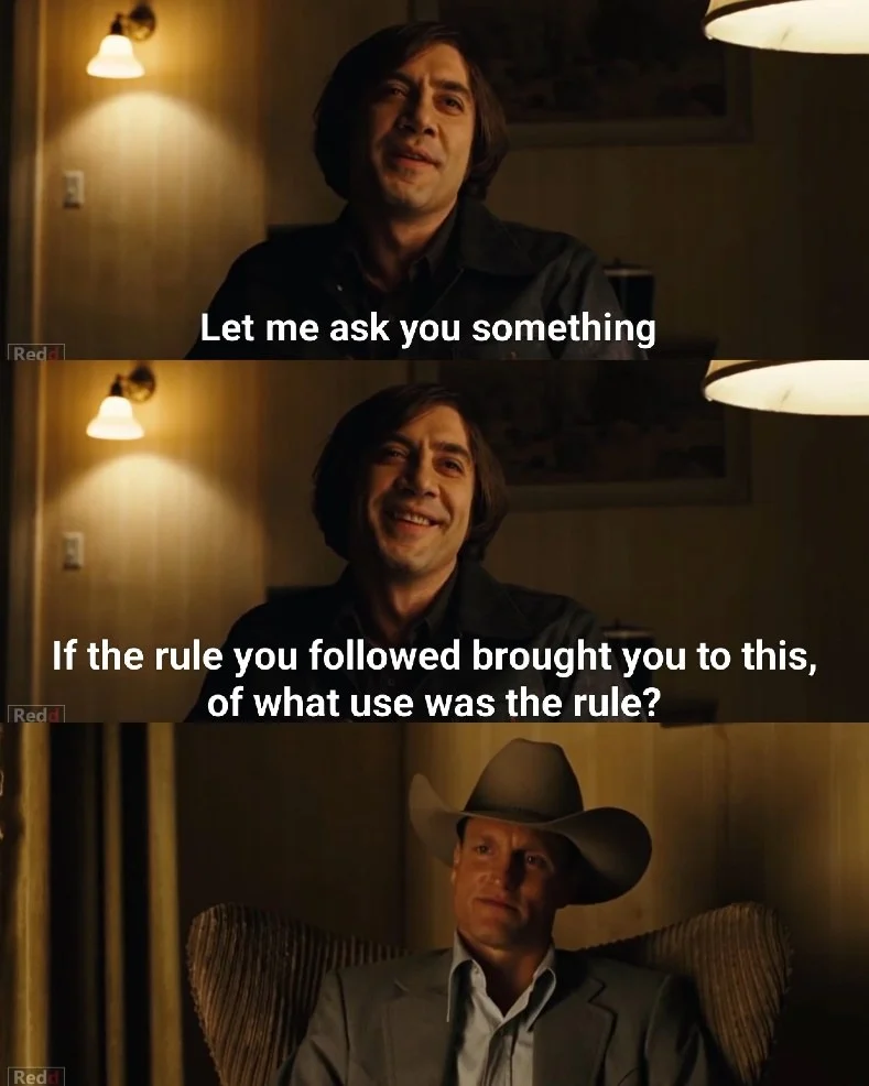 Anton Chigurh and Carson Wells, No Country for Old Men